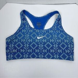 Nike Pro Women's Geometric Pattern Sports Bra 485926 Size L; Activewear, Gym